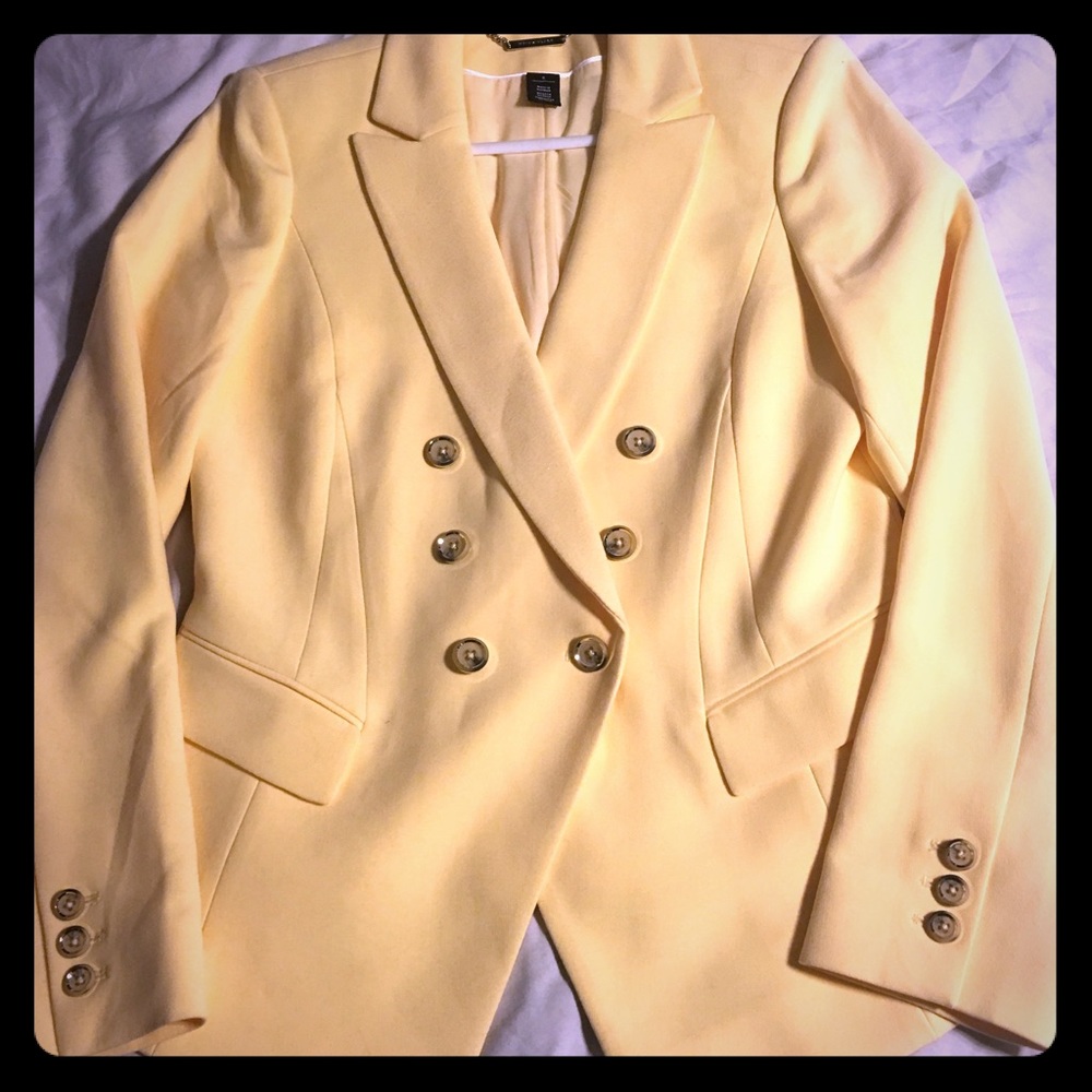 WHITE HOUSE BLACK MARKET YELLOW BLAZER 💛